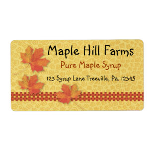 Maple Syrup Label Product Label