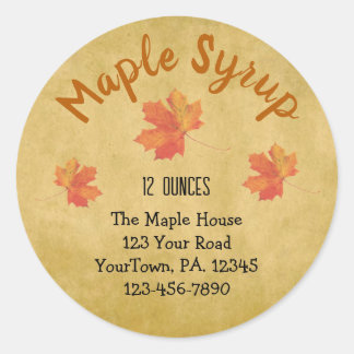 Maple Syrup Maple Leaves Business Sticker