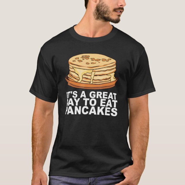 Maple Syrup Pancake Breakfast Design For A Pancake T-Shirt (Front)