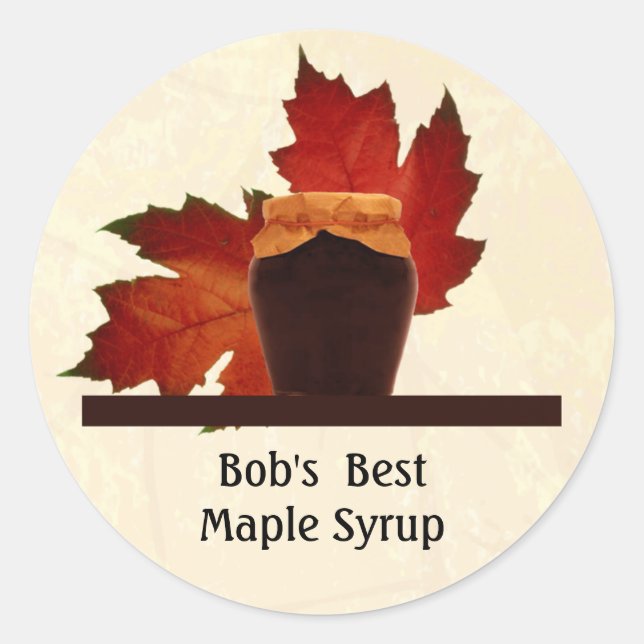 Maple Syrup Round 3" Sticker (Front)