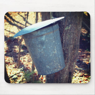 Maple Syrup Sap Bucket Nature Mouse Pad