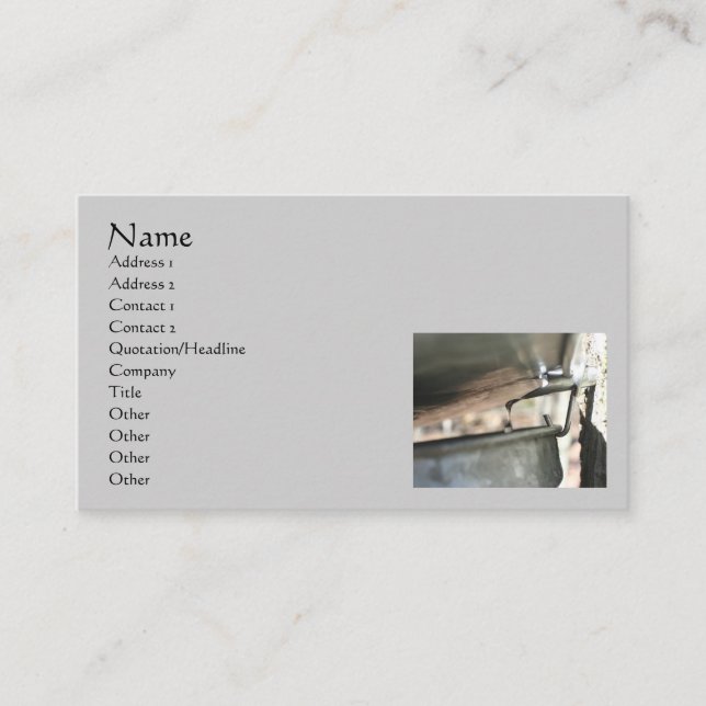 Maple Syrup Sap Running Nature Business Card (Front)