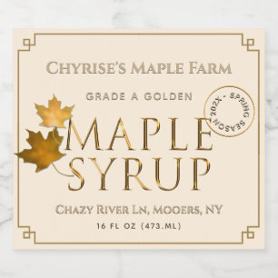 Maple Syrup Spring Season Medallion and Year Label