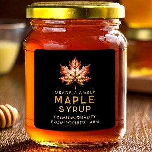 Maple syrup square sticker