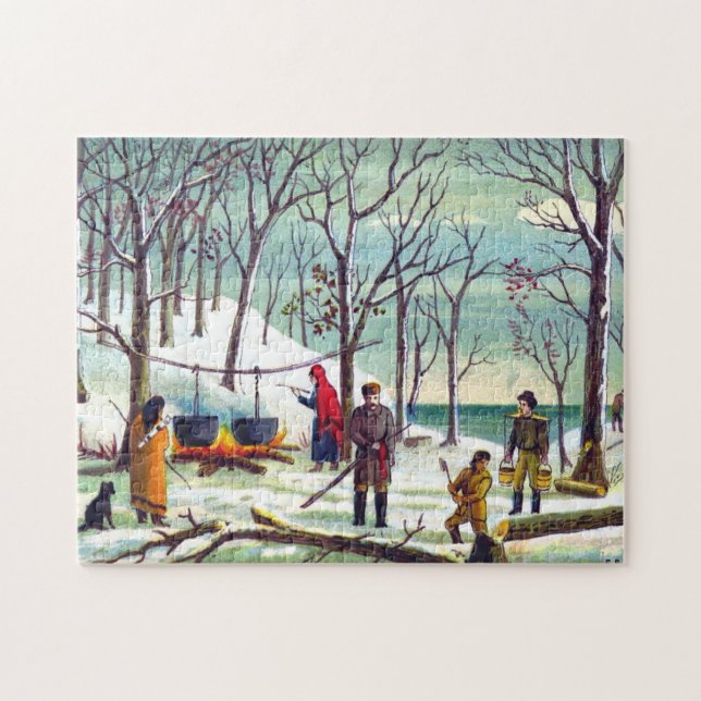 Maple syrup sugar making history jigsaw puzzle (Horizontal)