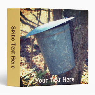 Maple Syrup Sugar Sap Bucket On Tree Personalized Binder