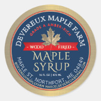 Maple Syrup Wood Fired Red Banner Gold Leaf  
