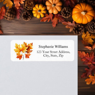 Maple Tree Leaves Fall Return Address