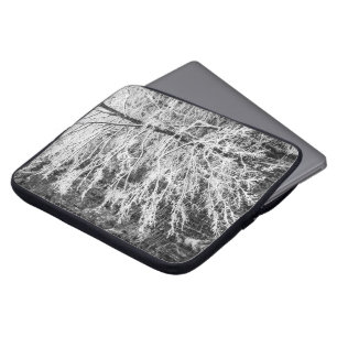 Maple Tree Outlined In Snow Laptop Sleeve