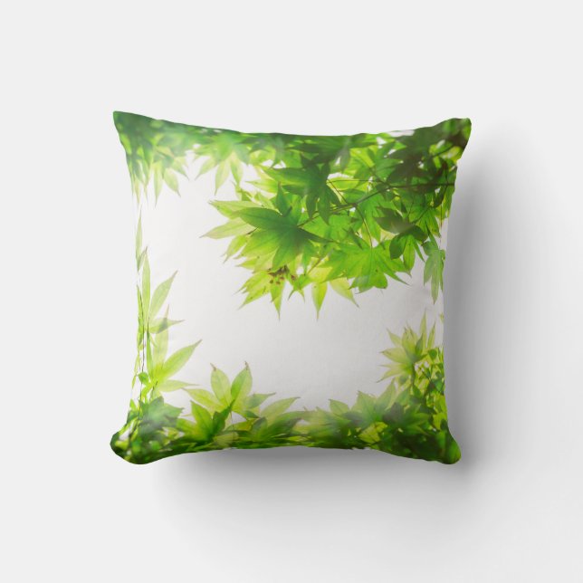 Maple tree tree leaf twig texture throw pillow (Front)