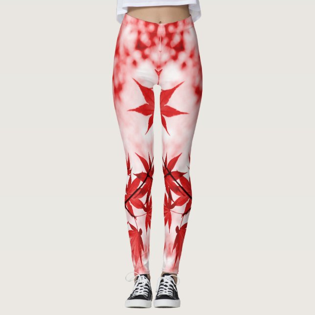 Maple Trees Leaves Design-29997 Leggings (Front)