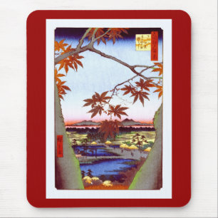 Maple Trees Tekona Hiroshige Vintage Japanese Mouse Pad