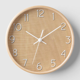 Maple Wood Look  Clock