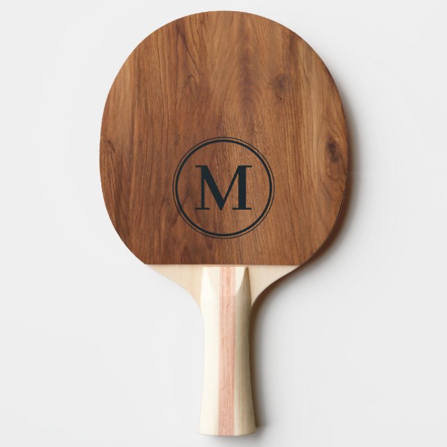 Maple Wood Monogram Ping Pong Paddle (Back)