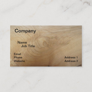 Maple Wood Print Business Cards, 3.5" x 2.0" Business Card