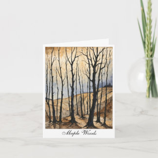 Maple Woods Thank You Card
