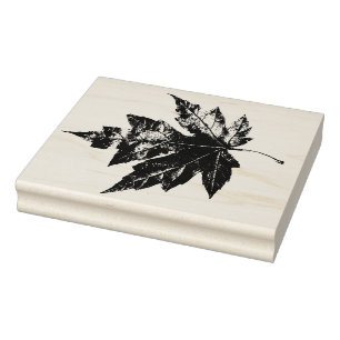 MapleTree Leaf Print Rubber Stamp