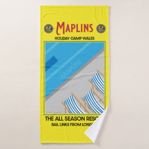 Maplins Vintage British Holiday Camps Bath Towel