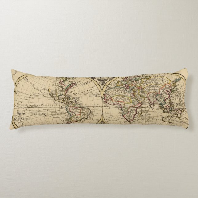 Mappemonde Body Pillow (Front)