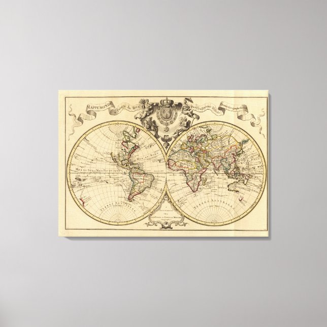 Mappemonde Canvas Print (Front)