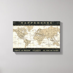 Mappemonde Canvas Print
