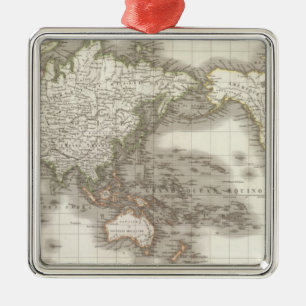 Mappemonde - Globe map Metal Ornament