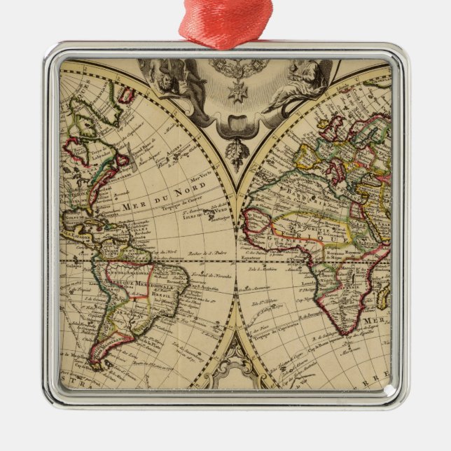 Mappemonde Metal Ornament (Front)
