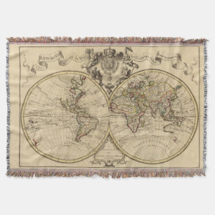 Mappemonde Throw Blanket