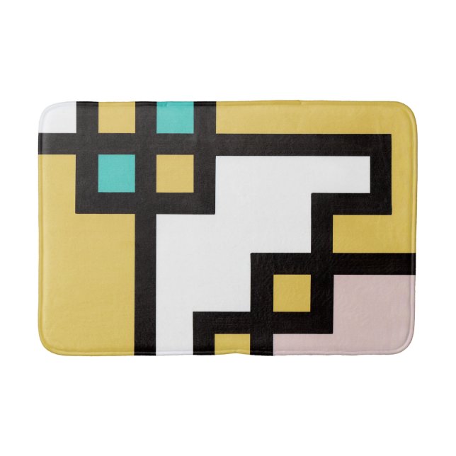 [mapper #4] Basmat Abstract Modern Geometry Bath Mat (Front)