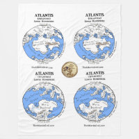 Maps of Atlantis - Fleece Blanket