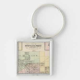 Maps of Stevens Point, Elroy and Wonewoc Keychain