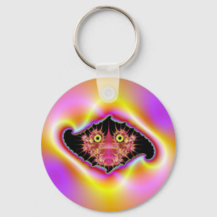 Mapuera Bug in Psychedelic Frame Keychain