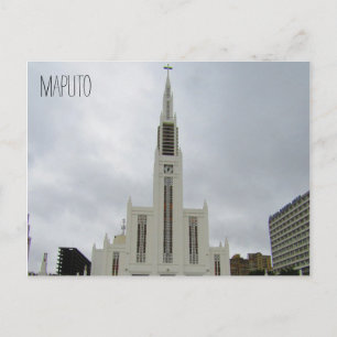 maputo cathedral white postcard