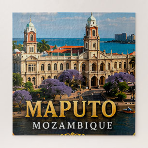 Maputo Historic Station and Oceanfront Elegance Jigsaw Puzzle