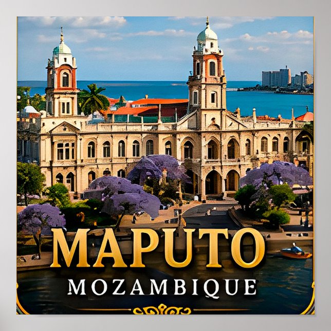 Maputo Historic Station and Oceanfront Elegance Poster (Front)