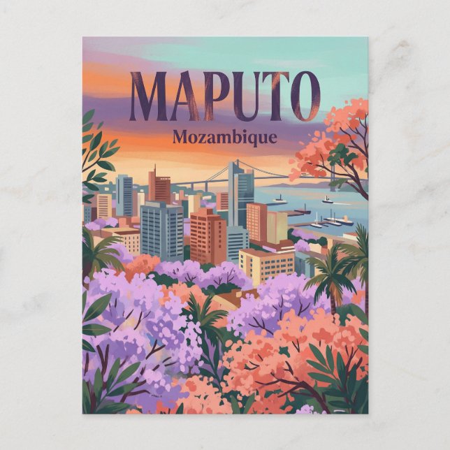 Maputo Skyline Mozambique Postcard (Front)