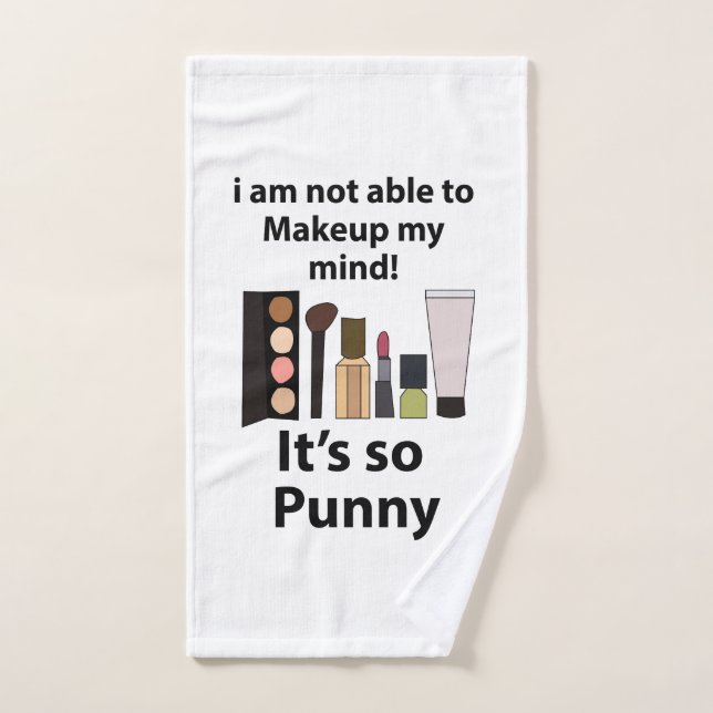 Maquillage amusant de jeu de mot (Serviette à main)