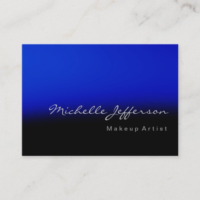 Maquillage Artiste Bleu Noir Carte de visite uniqu (Devant)