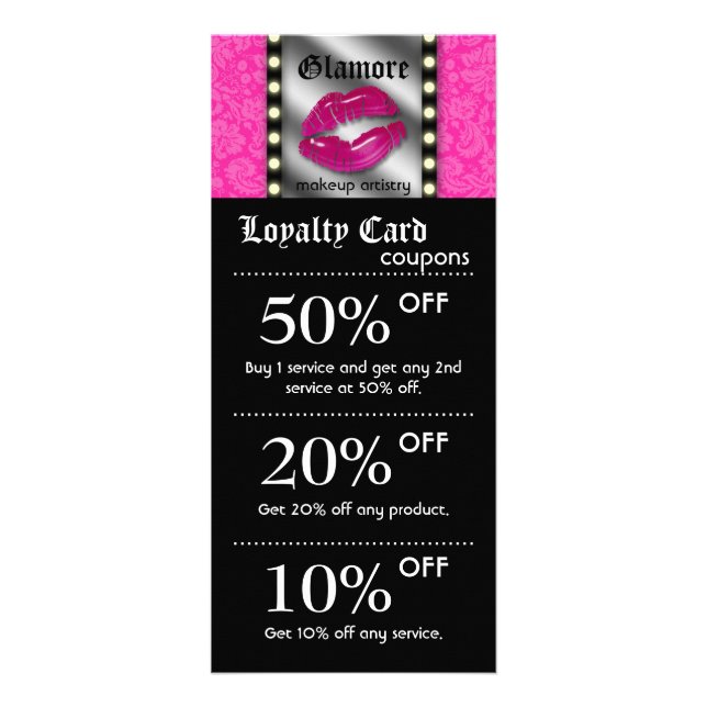 Maquillage Artiste Cartes Marketing Lumières Lips  (Devant)