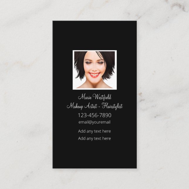 Maquillage Artiste Coiffeur Carte de visite (Devant)