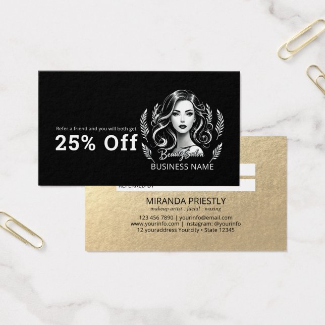 Maquillage Artiste Coiffure Stylo moderne Noir Bla (Bureau)