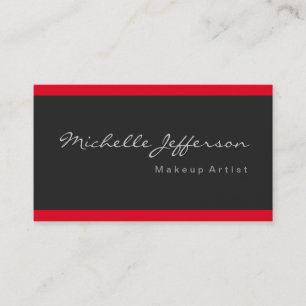 Maquillage Artiste Gris foncé Rouge Gris Carte de 