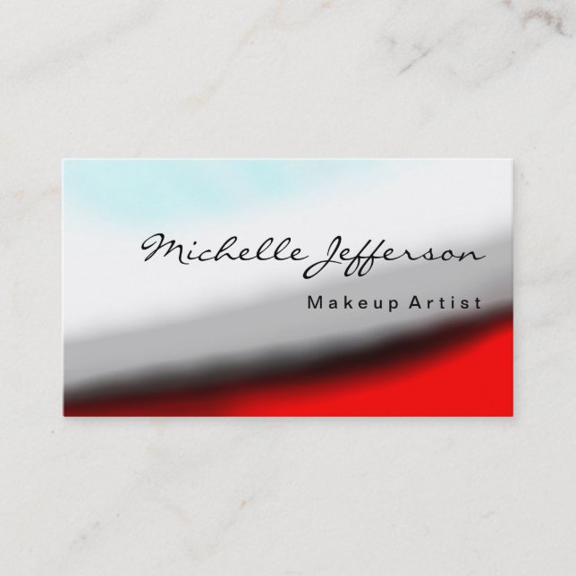 Maquillage Artiste Gris Rouge Bleu Blanc Carte de  (Devant)