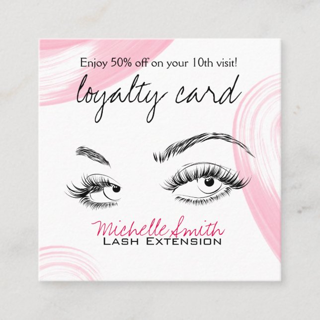 Maquillage Artiste Lashes Brosse Carte de fidélité (Devant)