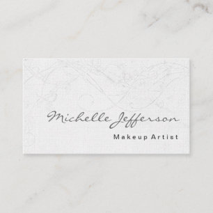 Maquillage Artiste Linen Damask Carte de visite