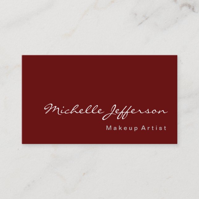 Maquillage Artiste Moderne Simple Carte de visite  (Devant)