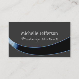 Maquillage Artiste Motif gris bleu Carte de visite