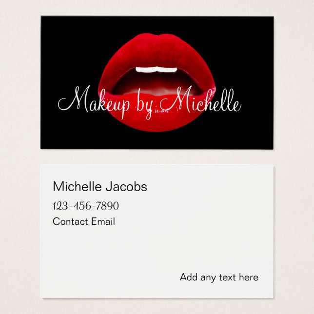 Maquillage Artiste Red Lipstick Budget Cartes de v (Devant & derrière)