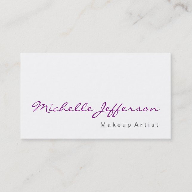 Maquillage calligraphie Artiste Carte de visite si (Devant)