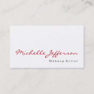 Maquillage calligraphie Artiste Carte de visite si